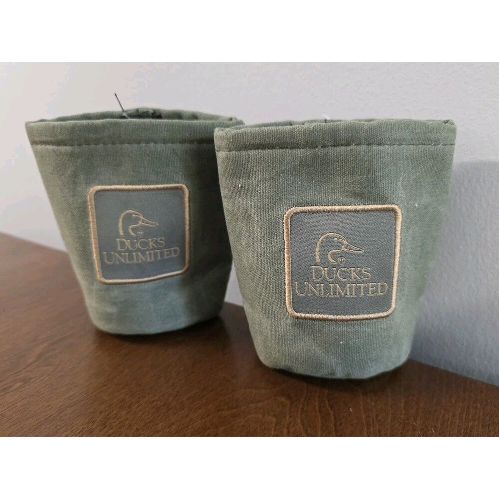 Ducks Unlimited Canvas Lot of 2 Beer Soda Pop Can Coozies Koozie